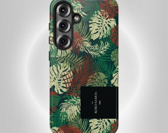 Funda para teléfono Samoan Tafatafa Greens, funda polinesia Tatau para iPhone y Samsung, funda resistente con temática cultural de las islas del Pacífico, protección contra caídas.