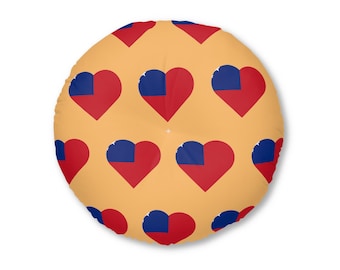 Cuscino decorativo a forma di cuore con bandiera samoana, fodera per cuscino con motivo polinesiano, decorazioni per la casa in stile pasifika, soggiorno culturale