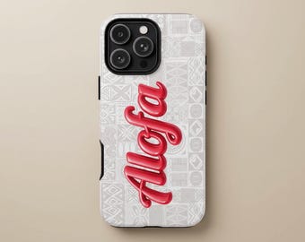 Funda para teléfono Samoan Alofa, funda polinesia Tatau para iPhone y Samsung, funda resistente con temática cultural de las islas del Pacífico, protección contra caídas.