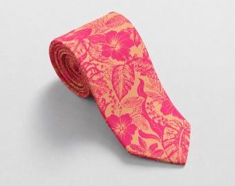 Corbata con estampado Aute Afi samoano de The Koko Samoa, regalo para papá, estampado polinésico, accesorio cultural pasifika, para bodas y oficinas.