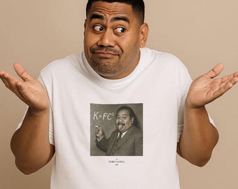 Camiseta samoana divertida, camiseta parodia de Einstein de KFC, camiseta con humor de las islas del Pacífico, regalo de Koko Samoa para papá, camiseta unisex para el Día del Padre de estilo polinesio.