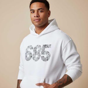 Samoan 685 Island Hoodie™ grote maten 2XL-5XL, Polynesische zware mix trui, Pasifika Country Code Plus Streetwear
