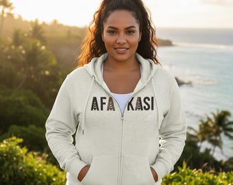Sudadera con capucha y cremallera Samoan AFAKASI, jersey polinesio de mezcla gruesa, ropa urbana cultural de las islas del Pacífico, sudadera unisex de algodón