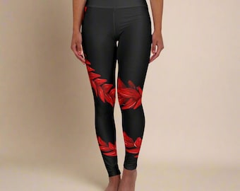 Leggings de yoga taille haute Samoan Ula Fala, Vêtements de sport à motifs polynésiens pour femmes, Collants de sport Pasifika, Leggings culturels IslandRise