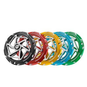 CNC Aluminum Cooling Fan Cover for Vespa Sprint Primavera LX S – Rotatable Design