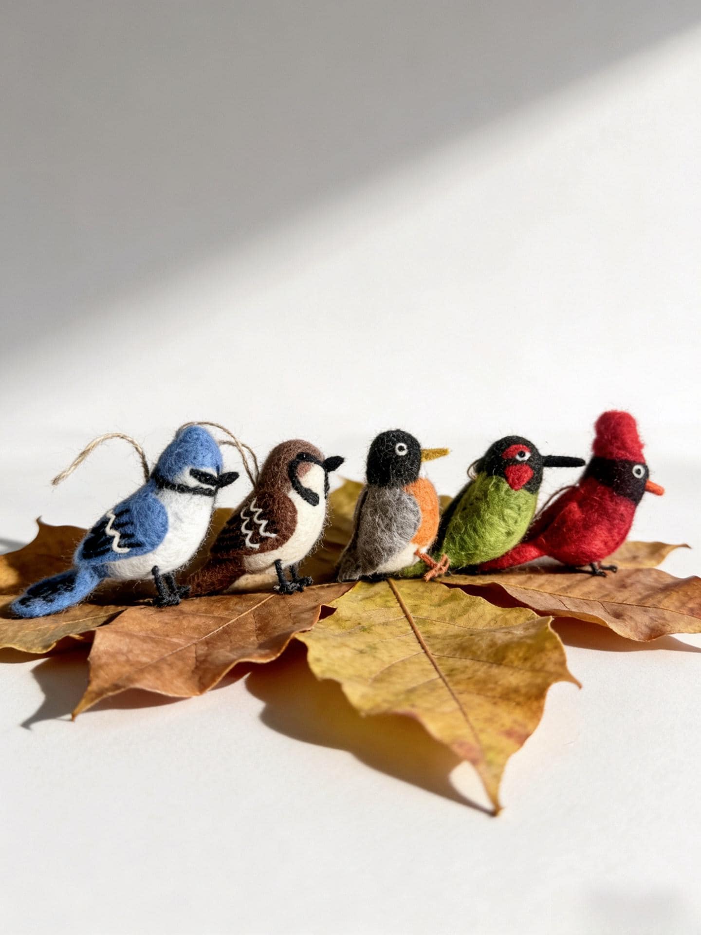 Felt Bird Keyring, Handmade cute Bag Charm, Wool Bird Charm