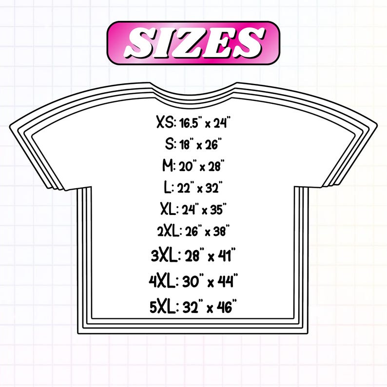 All Over T-Shirt Template 9 sizes Shirt Sublimation Blank Template Canva Editable Drag Drop T-Shirt Template SVG DIY Shirt Outline Template
