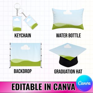 Graduation Mockup bundle Template, Graduation Stole, Canva Graduation Gift Set Mockup Bundle, Grad Paddle Fan Template, Bundle Template