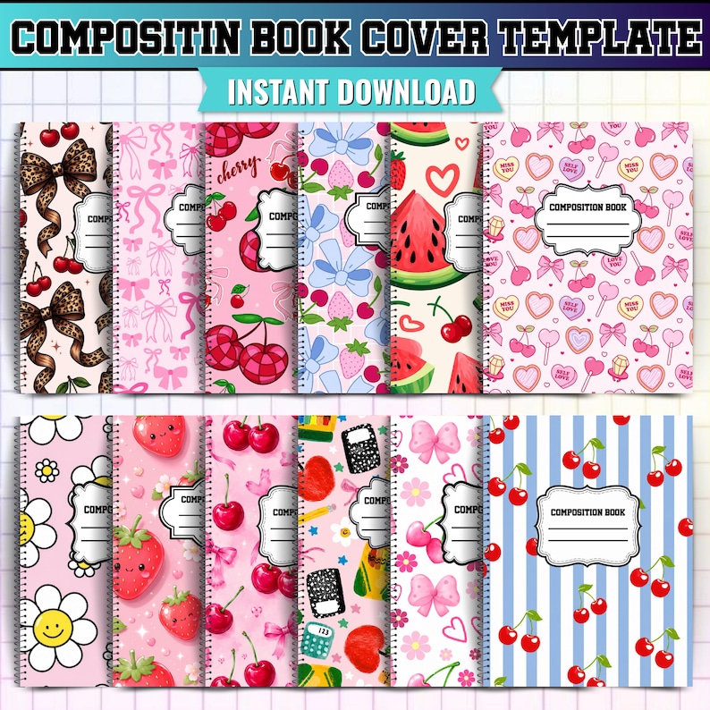 Pink School | Back To school Seamless pattern | Girly Pink Pencil Paper | Kawaii Bows Paper | Scrapbook Paper | Cute Digital Paper Patterns