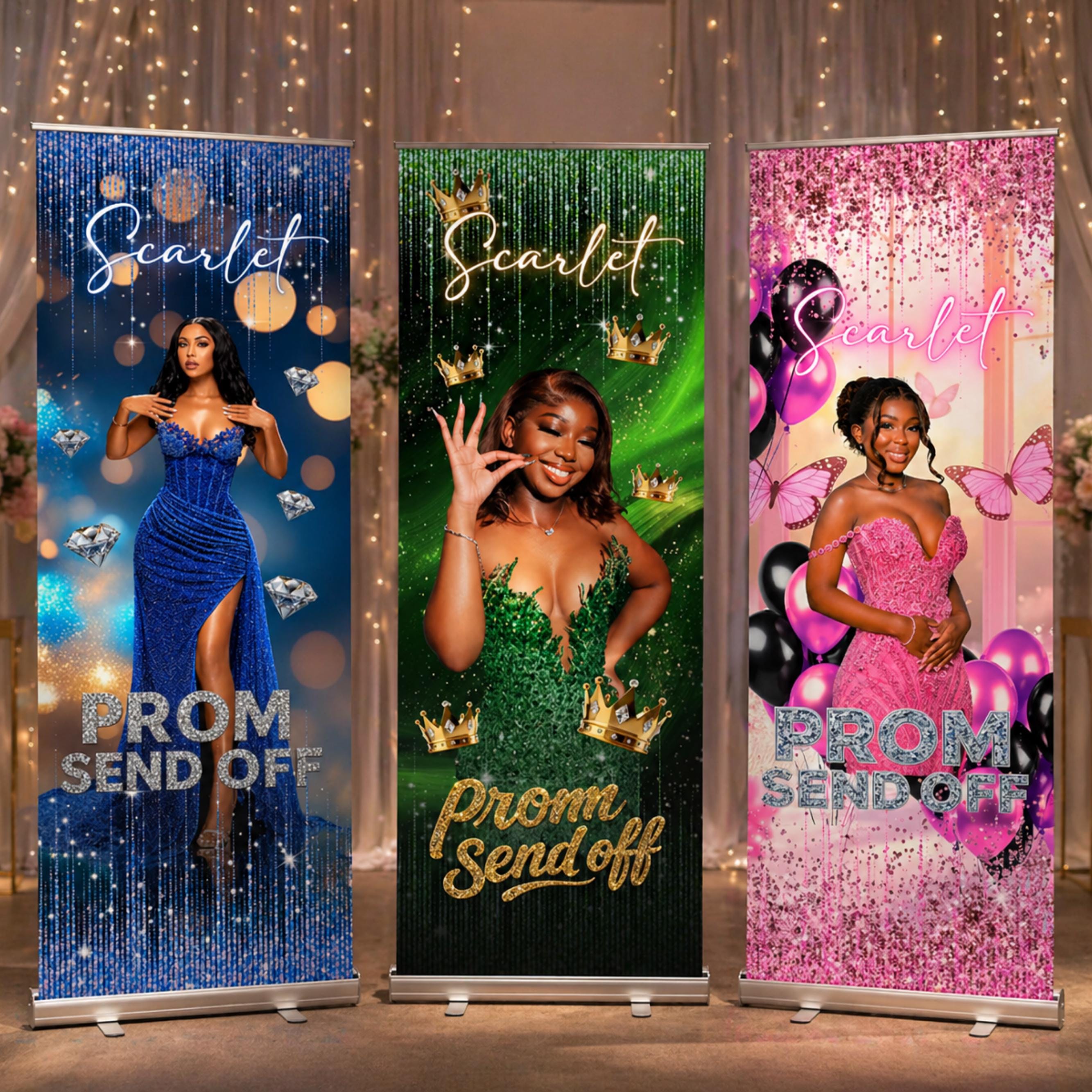 Send Off Program Banner Prom Send off Banner Template Canva Editable, Class of 2026 Prom Banner ...