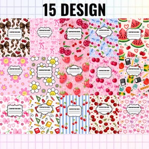 Pink School | Back To school Seamless pattern | Girly Pink Pencil Paper | Kawaii Bows Paper | Scrapbook Paper | Cute Digital Paper Patterns