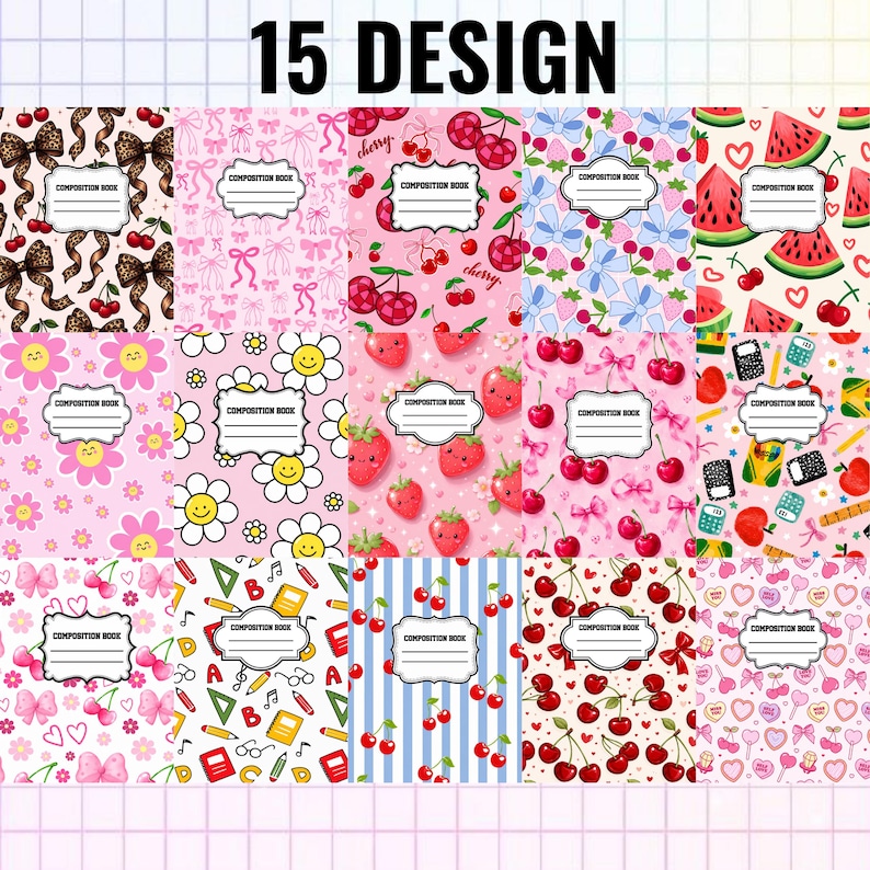 Pink School | Back To school Seamless pattern | Girly Pink Pencil Paper | Kawaii Bows Paper | Scrapbook Paper | Cute Digital Paper Patterns