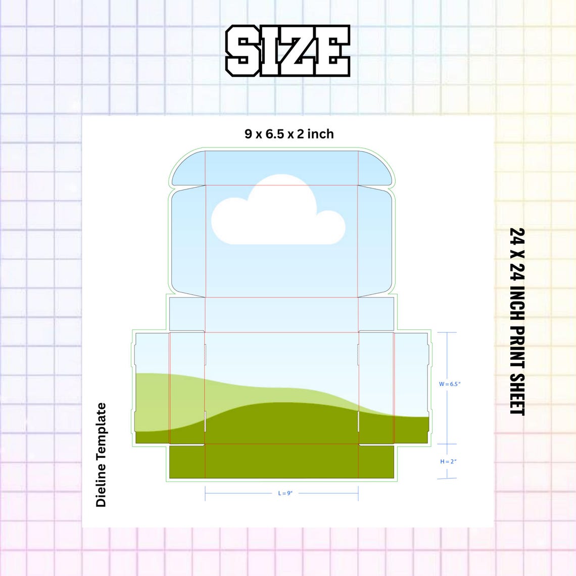 Rectangle Box Template, Rectangular Box, Shipping Box, Rectangle Gift ...