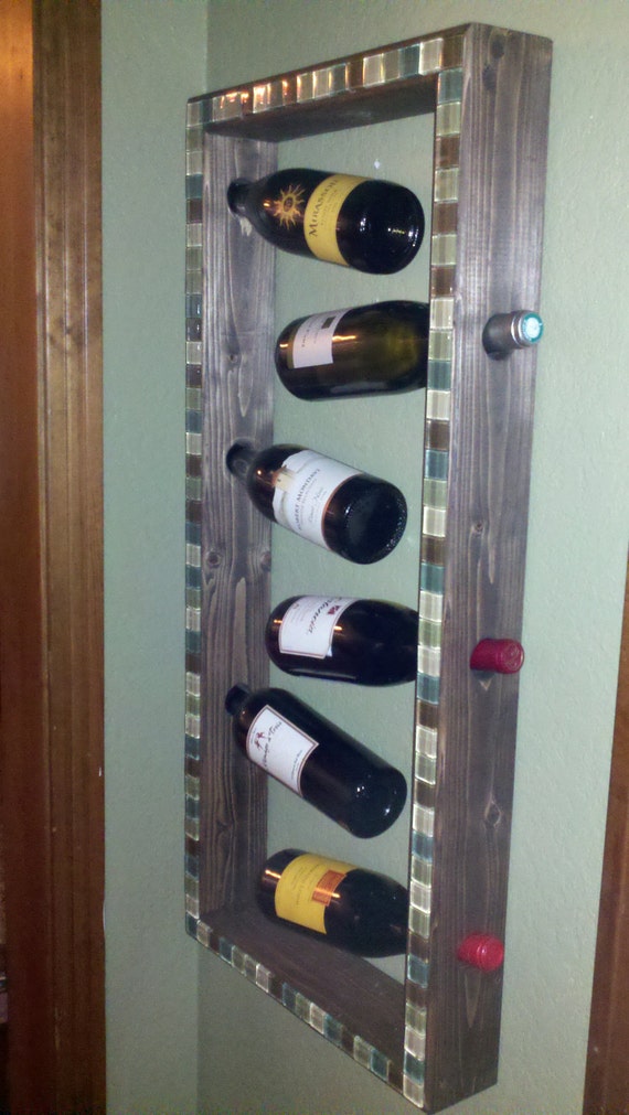 Items similar to Hanging Wine Rack on Etsy