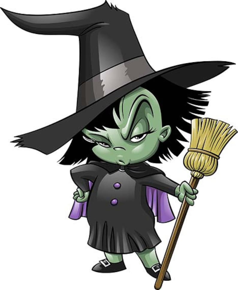 Halloween Witch Broom Scary Spell Black Cat Clip Art - Etsy Canada