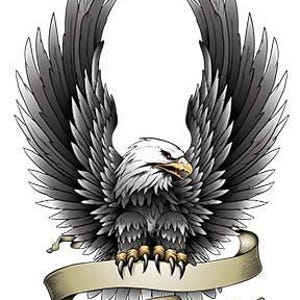 Illustration Gray Eagle Tattoo Design  Citypng