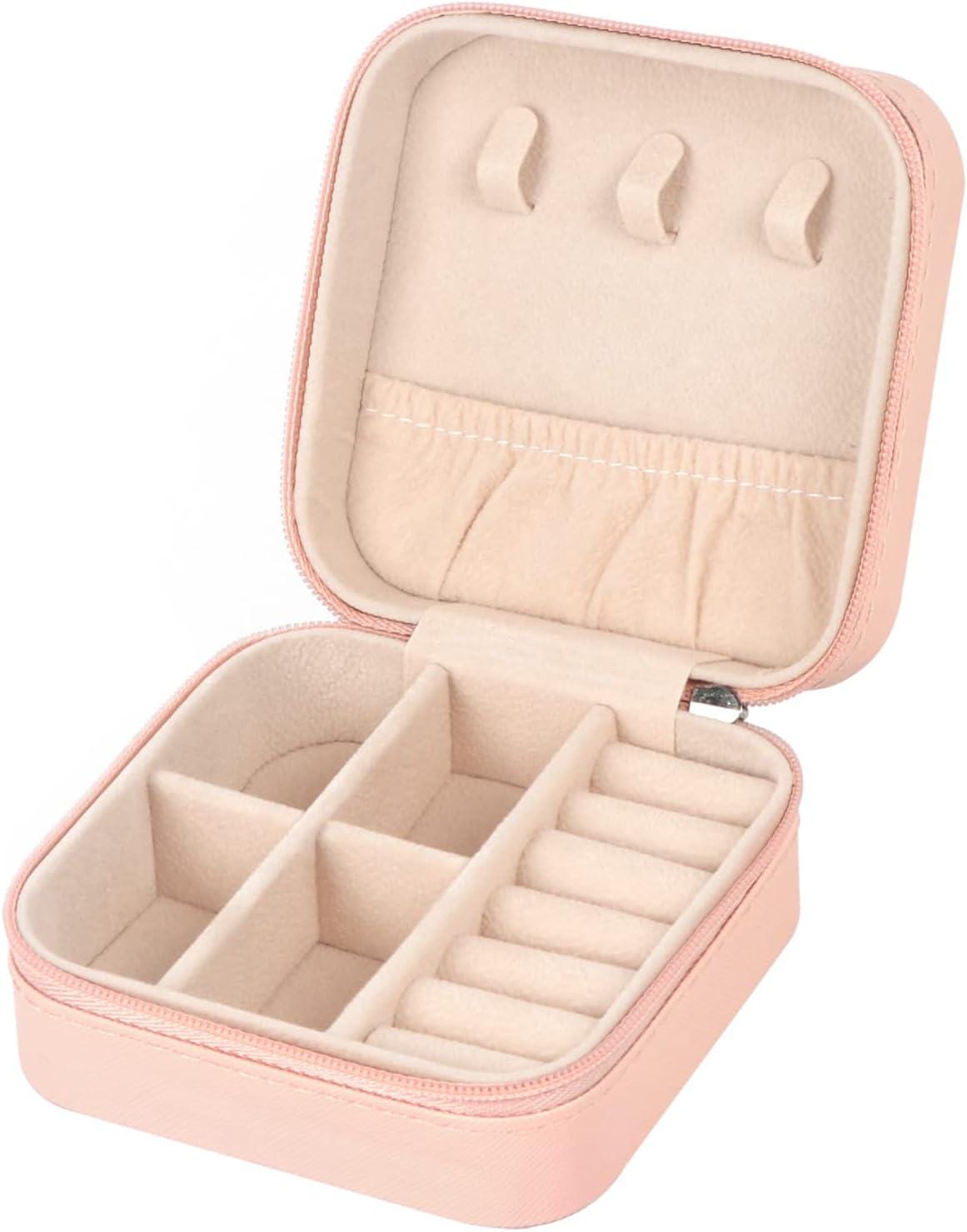 Compact PU Leather Travel Jewelry Case: Portable