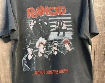 Maglietta Rancid, gruppo punk rock Rancid, cotone antracite
