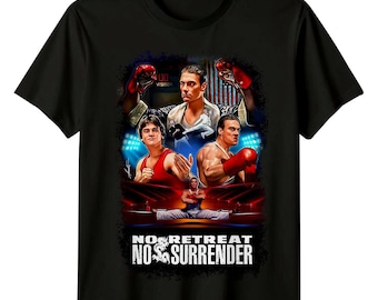 Maglietta ispirata al poster del film "No Retreat, No Surrender" (1986) - Stile retrò