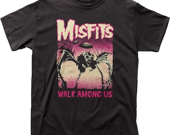 Maglietta da uomo The Misfits Bat-Rat-Spider, rock and roll, punk, classica.