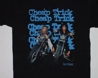 Vintage anni '90 CHEAP TRICK Cotone Nero.