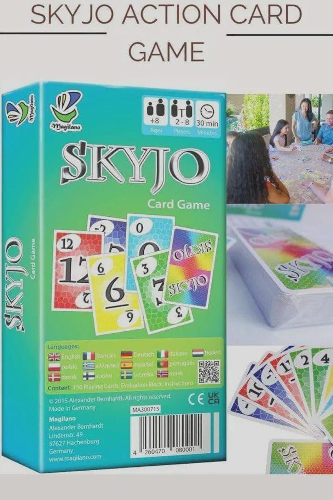 Skyjo Card Game For Family Fun Etsy Skyjo Card Game For Family Fun Etsy