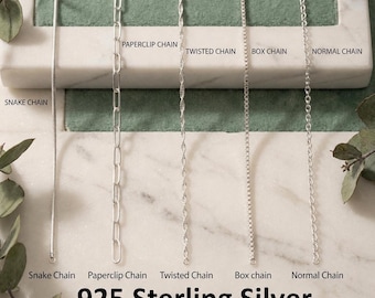 925 Silver Chain Layering Necklace Wholesale Dainty Simple Cable