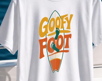 Goofy Foot - Funny Surfing T-Shirt - Retro Surfboard Graphic Tee | Surfer Gift | Unisex