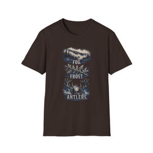 Fog Frost Antlers - Hunting T-Shirt - Winter Deer Hunting Whitetail Graphic Tee immagine 10