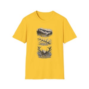 Fog Frost Antlers - Hunting T-Shirt - Winter Deer Hunting Whitetail Graphic Tee immagine 11