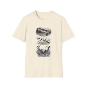 Fog Frost Antlers - Hunting T-Shirt - Winter Deer Hunting Whitetail Graphic Tee immagine 9