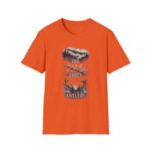 Fog Frost Antlers - Hunting T-Shirt - Winter Deer Hunting Whitetail Graphic Tee immagine 7