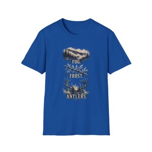 Fog Frost Antlers - Hunting T-Shirt - Winter Deer Hunting Whitetail Graphic Tee immagine 18