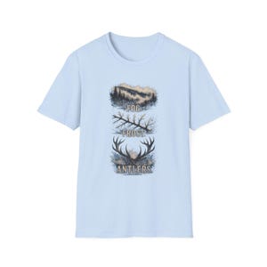 Fog Frost Antlers - Hunting T-Shirt - Winter Deer Hunting Whitetail Graphic Tee immagine 16