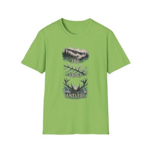 Fog Frost Antlers - Hunting T-Shirt - Winter Deer Hunting Whitetail Graphic Tee immagine 14