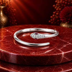 Offener Manschettenring mit Rubin, verstellbarer Ring aus Sterlingsilber, im Labor hergestellter Rubin, minimalistisches Statement-Geschenk für Frauen
