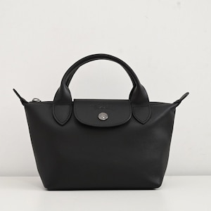 Longchamp Le Pliage Xtra XS Black Leather Tote Bag  Crossbody Bag Handbag Cowhide Handbag Compact and Portable,Gift for her