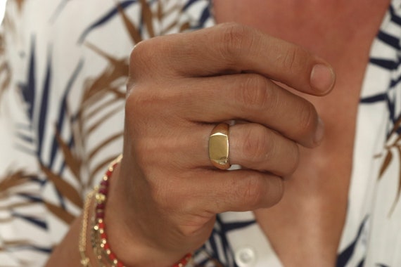 Band With Diamonds 9ct Yellow Gold Men's Patterned Wedding Ring