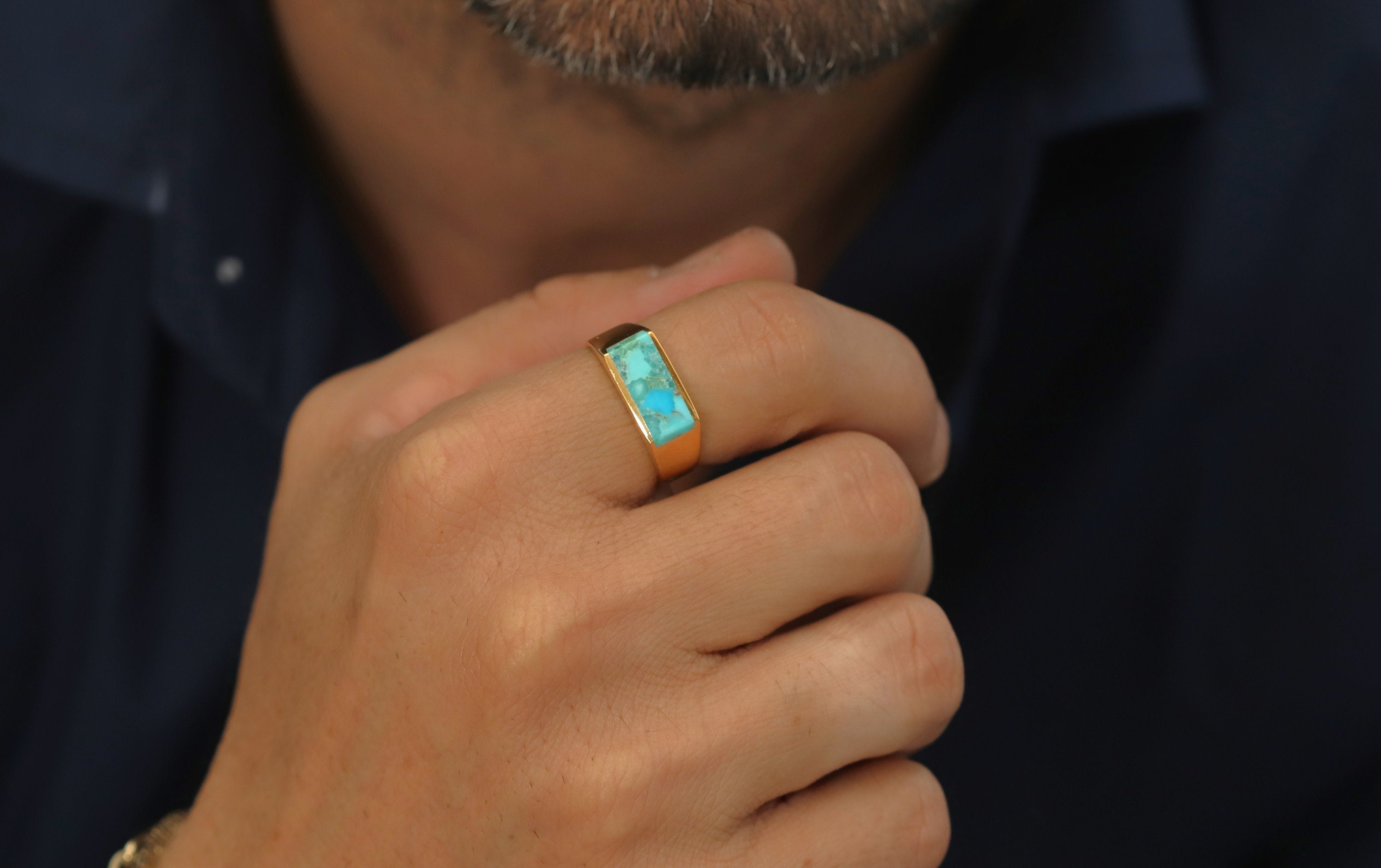 JACQUIE AICHE Scarab Gold Turquoise Ring for Men | MR PORTER