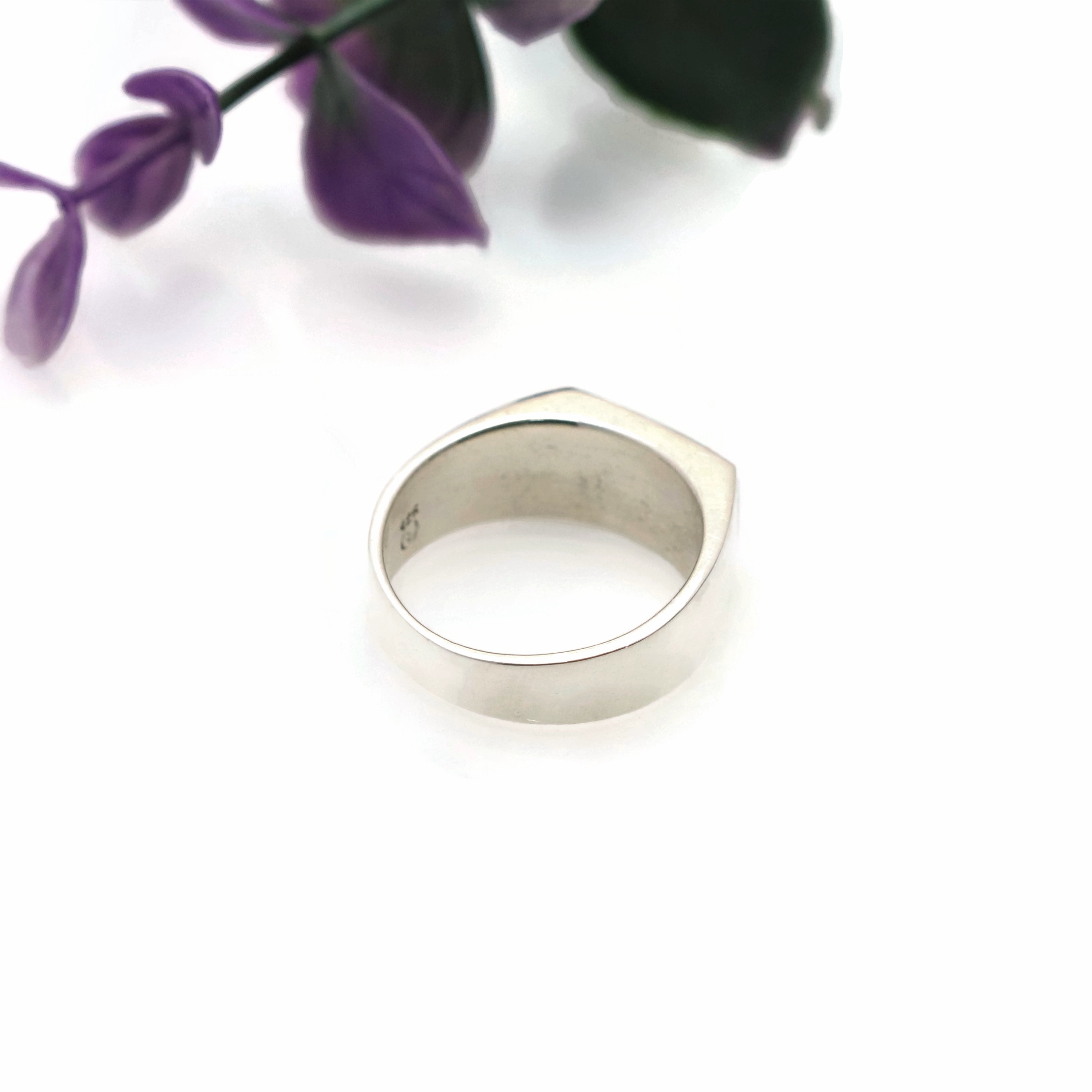Black Onyx 925 Sterling Silver Signet Ring - Unisex for Men Black Onyx 925 Sterling Silver Signet Ring - Unisex for Men