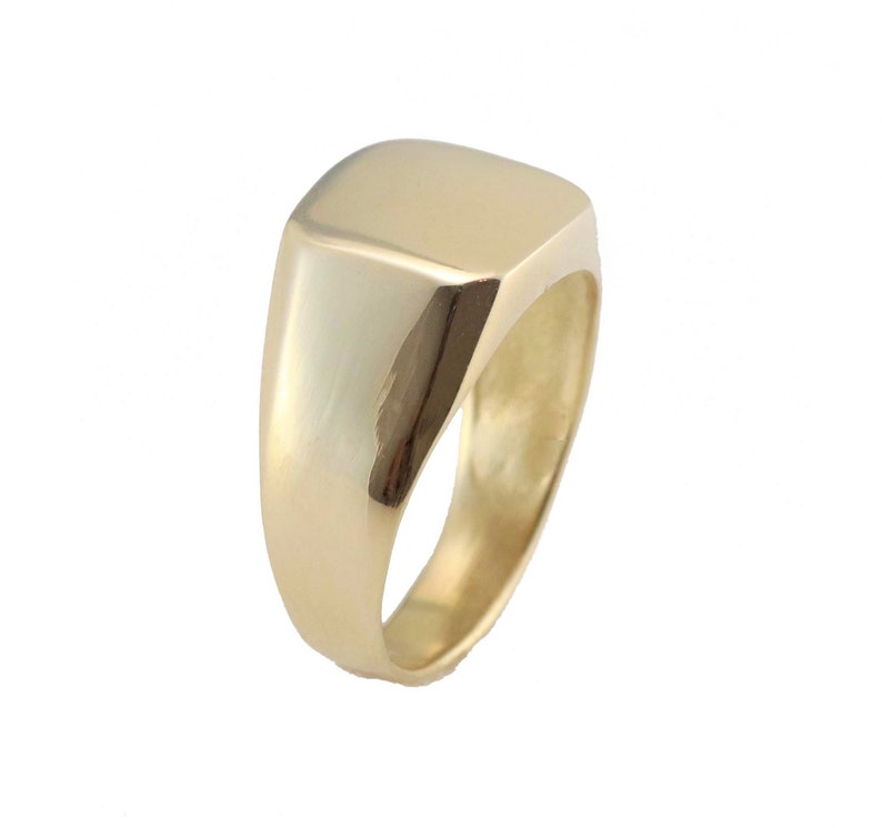 14K Solid Gold Ring for Mens & Womens Square Etsy 14K Solid Gold Ring for Mens & Womens Square Etsy