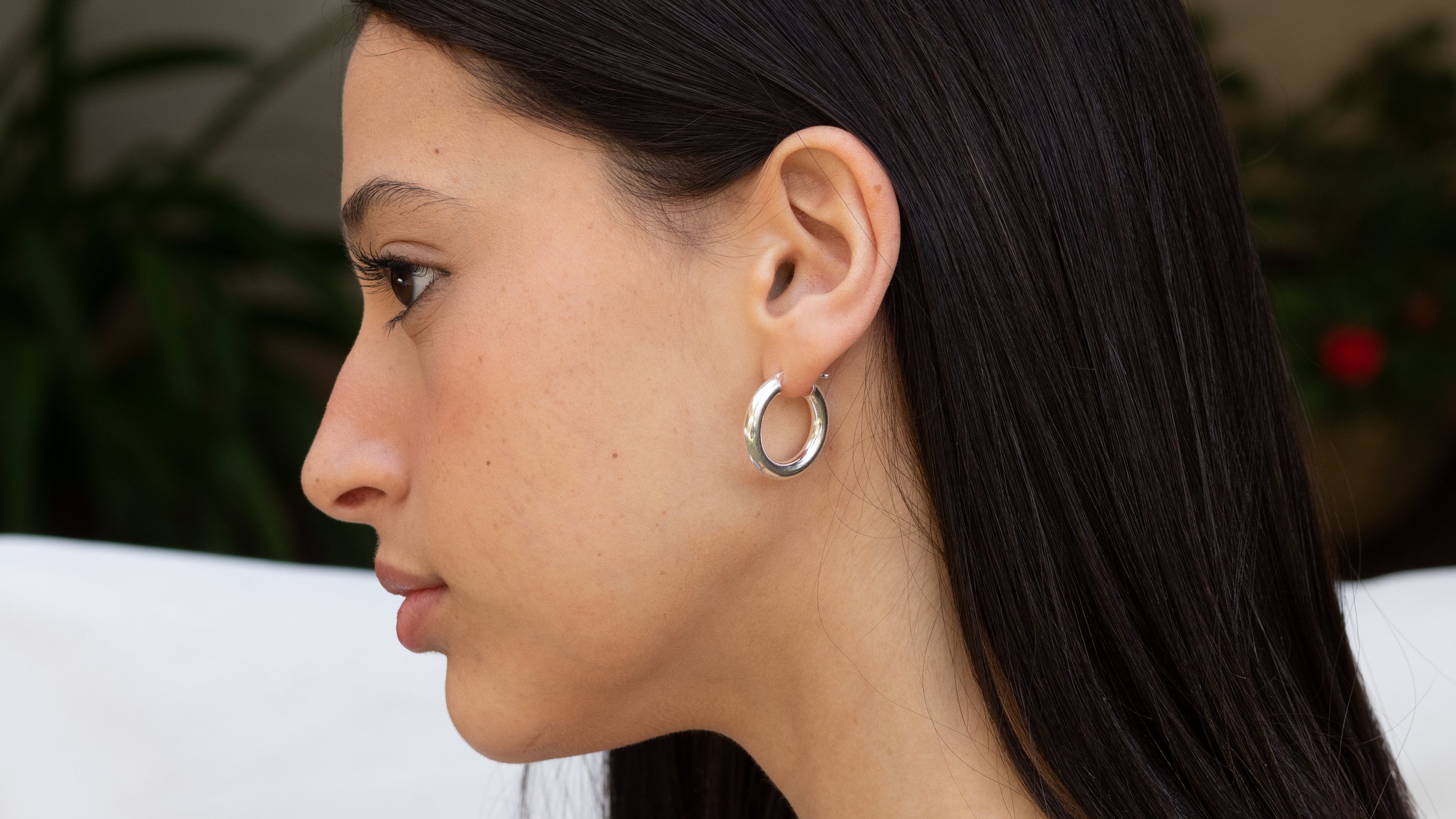 26 Mm Medium Size 925 Silver Hoop Earrings for Women Women 