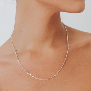 Dainty Sterling Silver Choker Necklace for Women