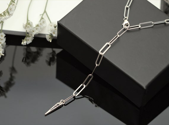 ● bygrey ● Necklace strap (white/black) Heishi Necklace, Sterling Silver, Hardstones|NMS900987BON