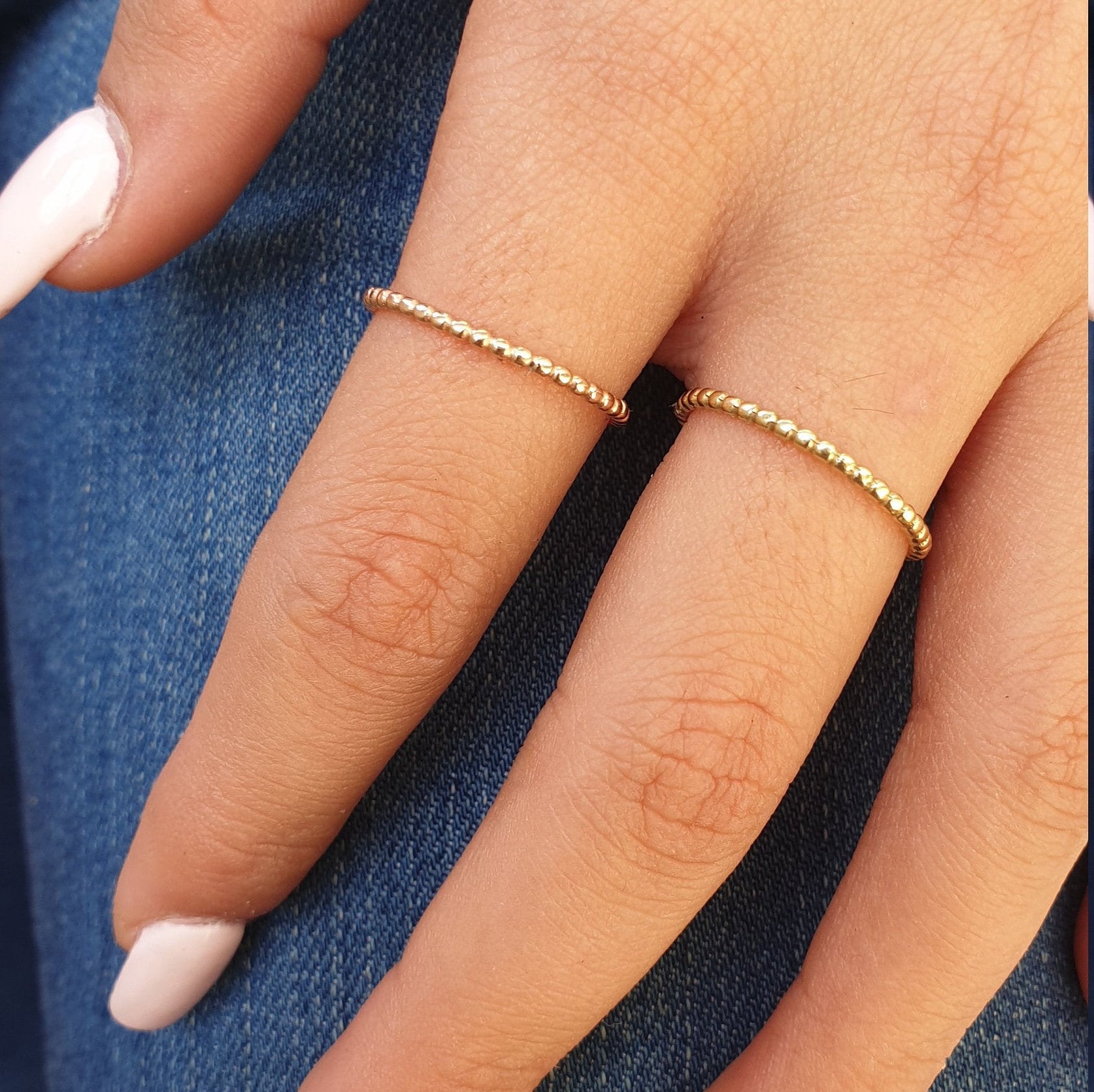 指輪・リング Bubble Ring (Gold) Ring Bubbles Adjustable Ring Gold Plated Brass (23mm 14US
