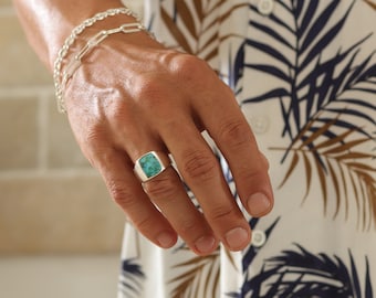 Navajo Micro Inlay Ring, Clayton Tom, Multi Stone and
