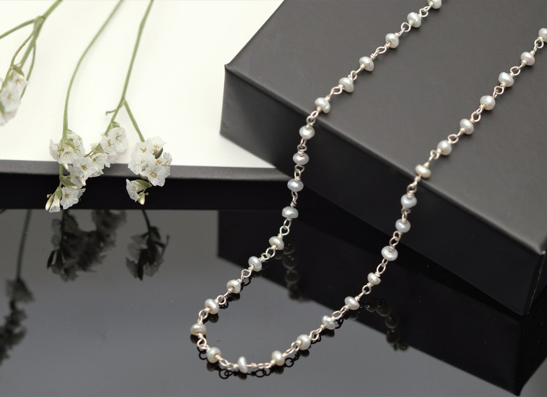☆ENGBROX☆ silver925 pitapat pearl necklace EBNL25007SV VAR Designer Signed Sterling Silver Genuine Adjustable Pearl