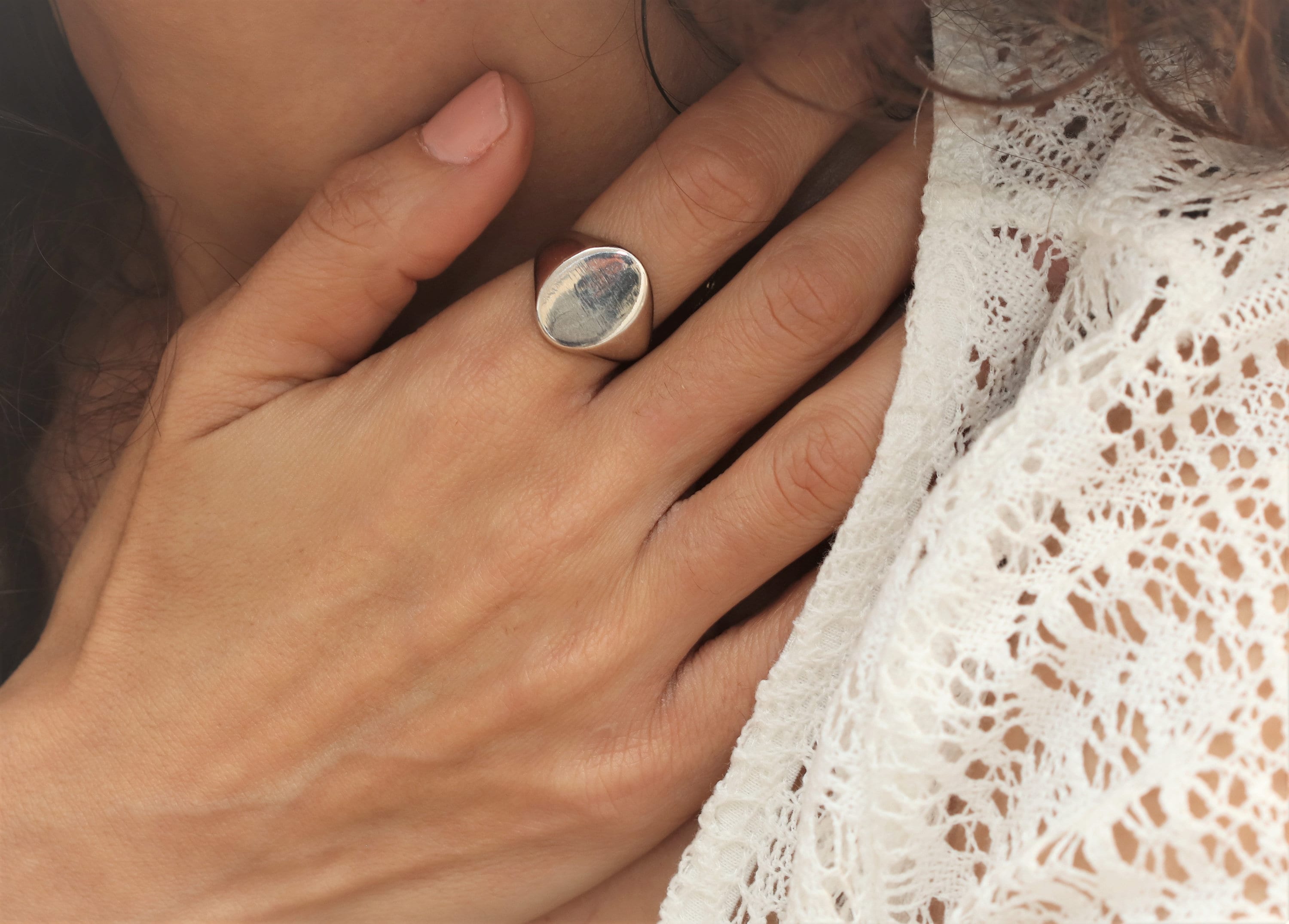 Oval Scarf Ring in Silver (2 sizes)