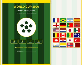 Calendario de partidos del Mundial 2026 (PDF imprimible) | Diario de fútbol | 19 páginas | Estadísticas xG | Fase de grupos + Eliminatoria