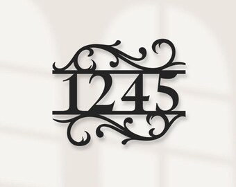 Metal Art: Modern house address sign numbers realtor home decor front door